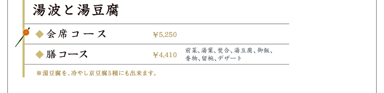湯波と湯豆腐